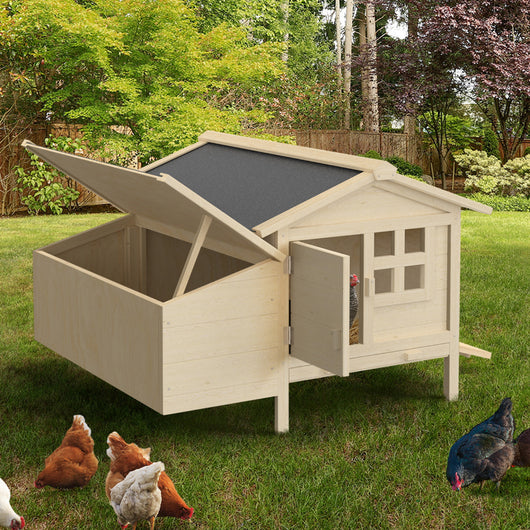 IDMarket - Casetta XXL con cassetta nido in legno