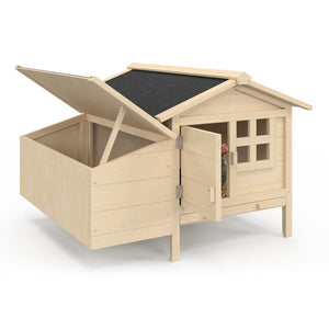 IDMarket - Casetta XXL con cassetta nido in legno