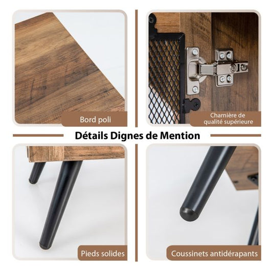 Mobile da cucina con portabottiglie da 11 bottiglie mobiletto a 2 ante mobile bar per sala da pranzo soggiorno 20_0004806