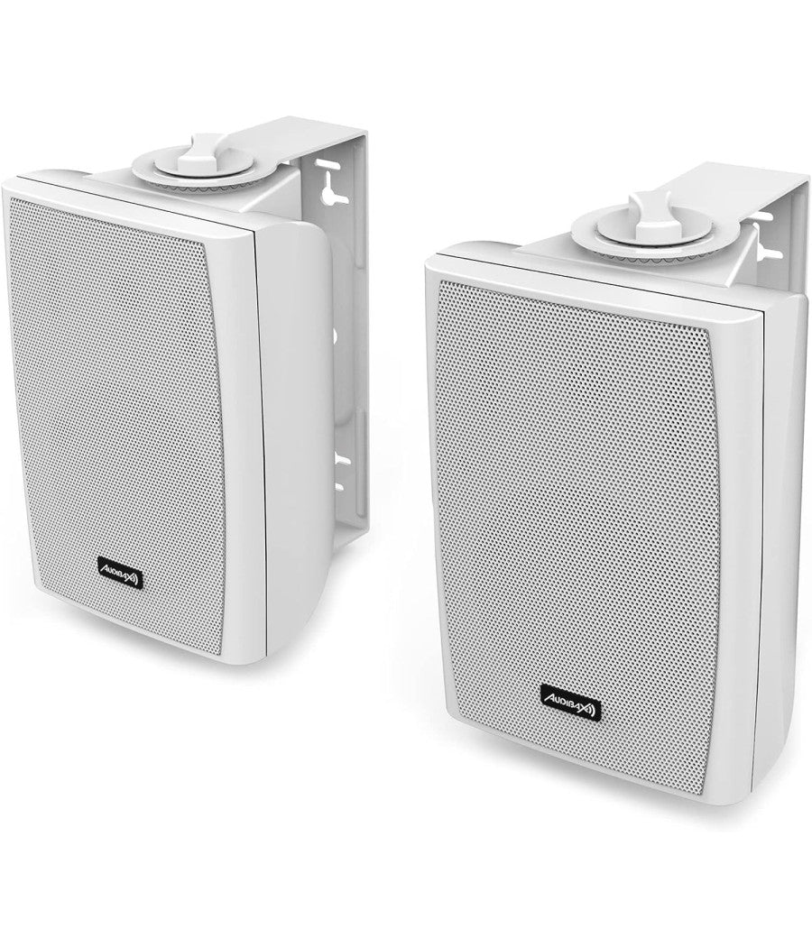 Cassa Acustica Speaker Con Supporto Staffa A Parete Potenza 30w Colore Bianco         
