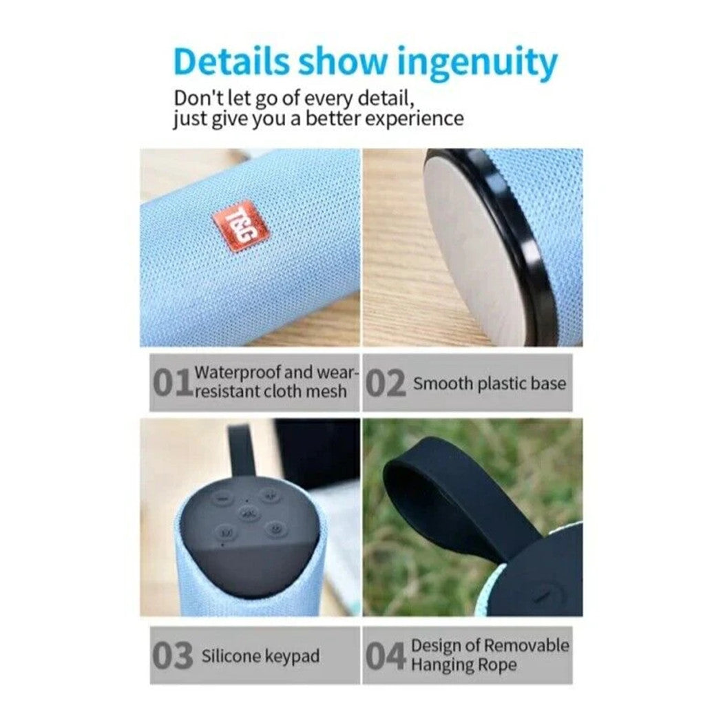 Trade Shop - Cassa Altoparlante Portatile Bluetooth Wireless 5.0 Radio Viaggio Casa Cellullare         