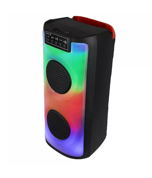 Cassa Altoparlante Speaker Con Microfono Per Karaoke Giochi Luce Led Usb Aux 20w         