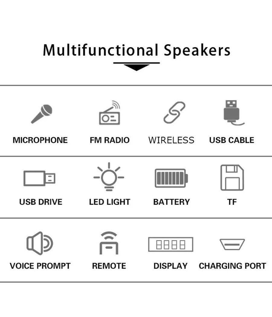 Cassa Altoparlante Speaker Con Microfono Per Karaoke Giochi Luce Led Usb Aux 4.0         