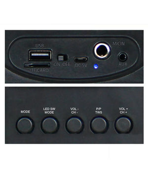 Cassa Altoparlante Speaker Con Microfono Per Karaoke Giochi Luce Led Usb Aux 4.0         