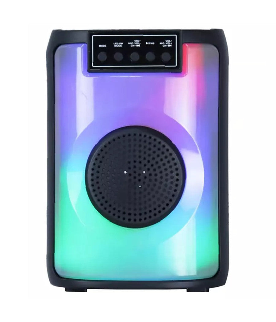 Cassa Altoparlante Speaker Con Microfono Per Karaoke Giochi Luce Led Usb Aux 4.0         