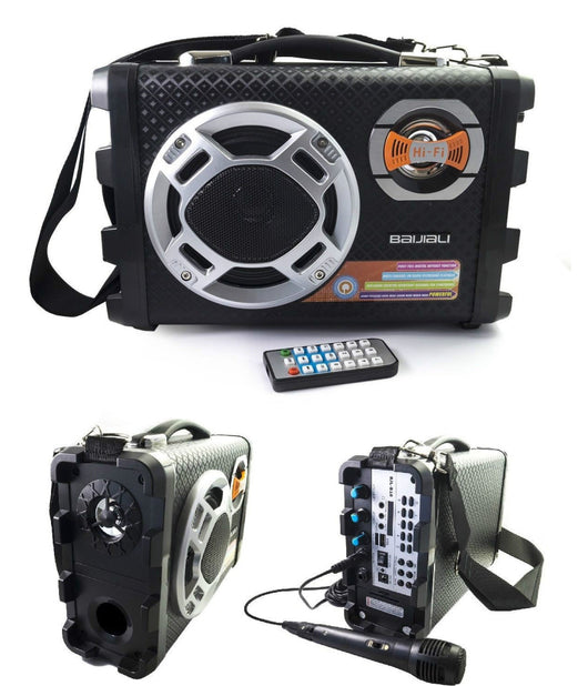 Cassa Amplificata Ricaricabile Mp3 Usb Micro Sd Con Microfono Line In Chitarra         