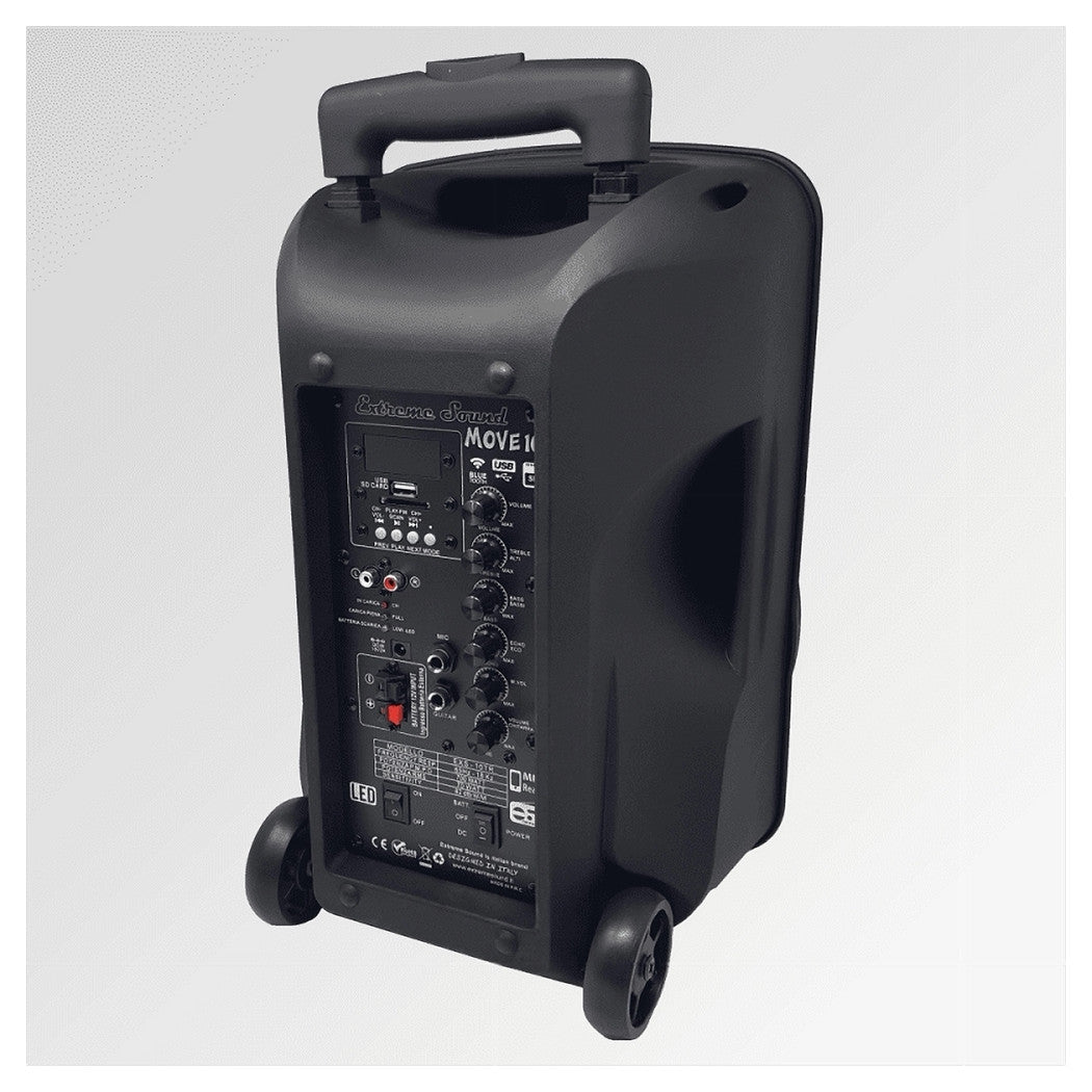 Cassa Audio A Batteria Ricaricabile Trolley Woofer 10" Usb Extreme Sound Move 10         