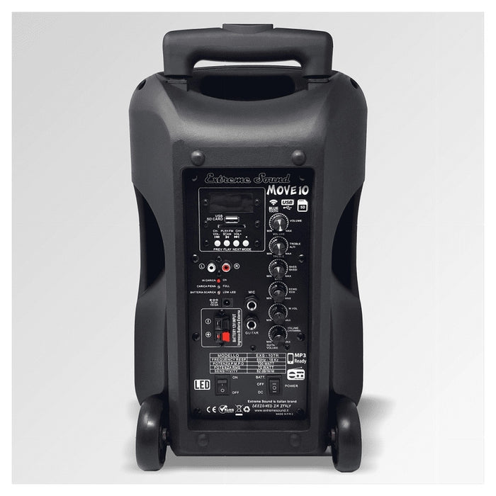 Cassa Audio A Batteria Ricaricabile Trolley Woofer 10" Usb Extreme Sound Move 10         