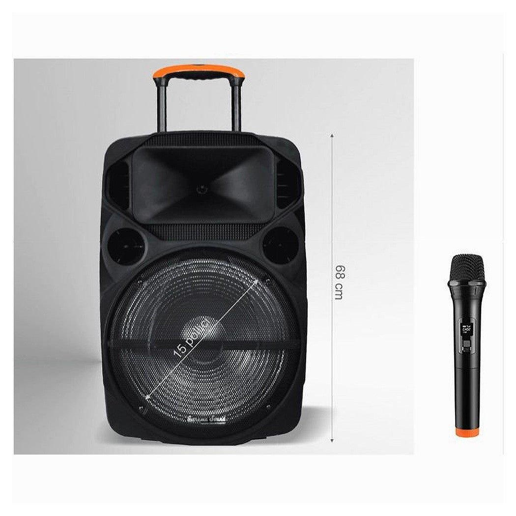 Cassa Audio Portatile Batteria Woofer 15" Usb Mp3 Microfono Extreme Sound Van-xl         