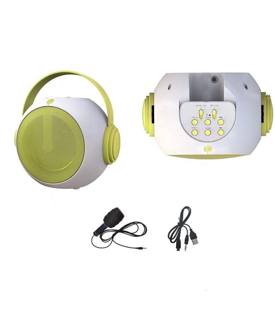 Cassa Bluetooth Altoparlante Karaoke Con Microfono Aux Usb Micro Sd Q-yx500         