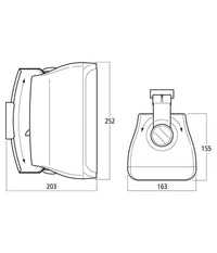 Cassa Diffusore Altoparlante Da Esterno A Parete 3 Vie 120w Per Filodiffusione         