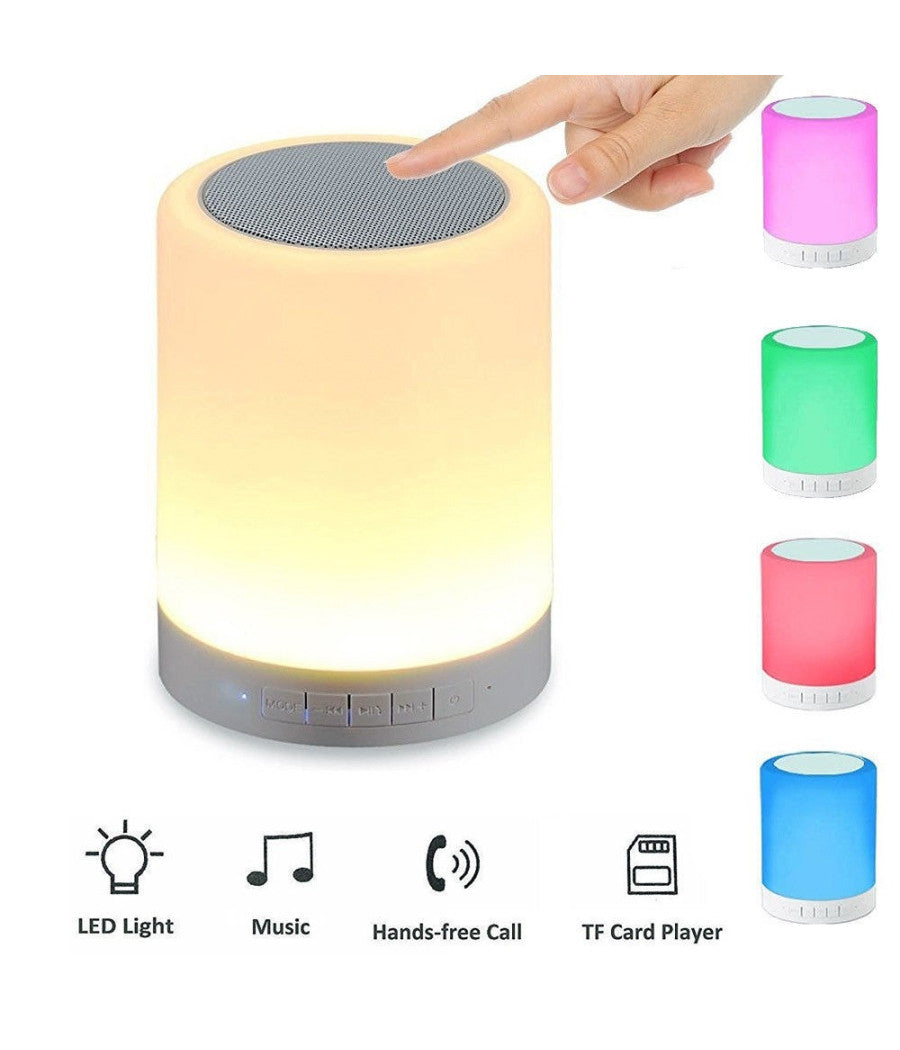 Cassa Lampada Smart Lamp Speaker Bluetooth Multicolor Timer/aux/sd Card         