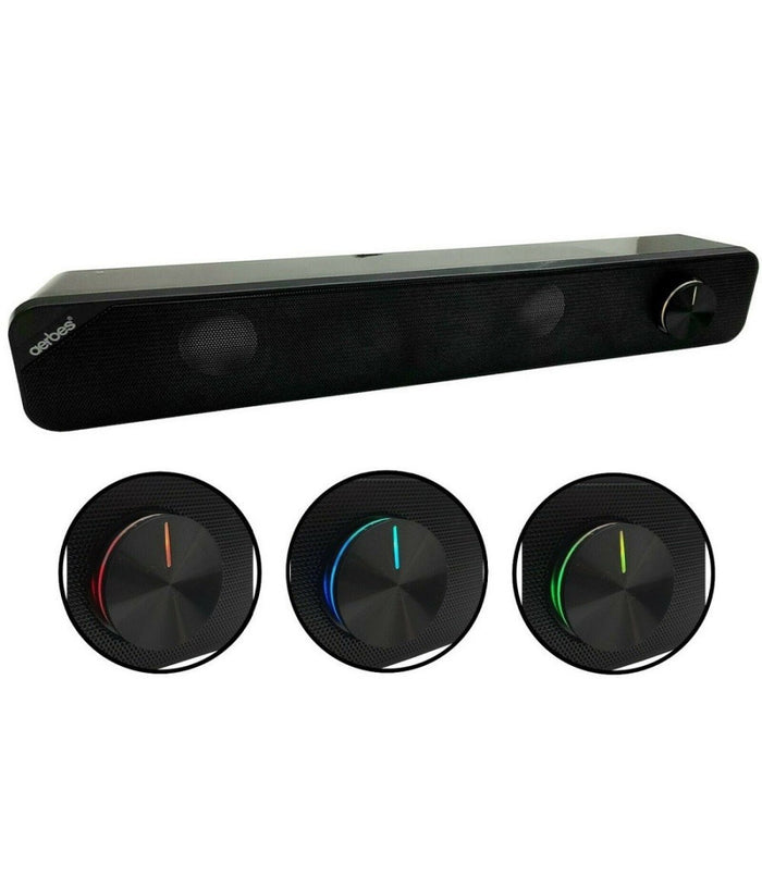 Cassa Soundbar 2.0 Aux Usb Altoparlante Stereo Rgb Tv Pc Home Theater Ab-d381         