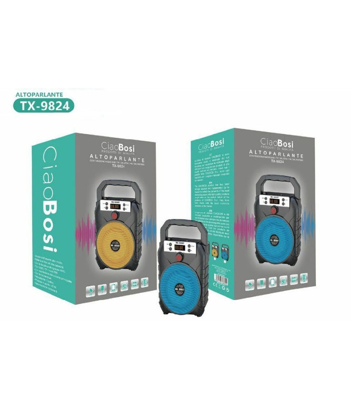 Cassa Speaker Altoparlante Bluetooth 15watt Tx-9824 Radio Fm Tf Usb Ricaricabile         