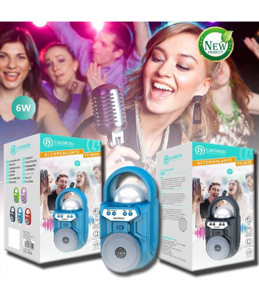 Cassa Speaker Altoparlante Bluetooth Portatile Tx-9825 Fm Tf Usb Aux Ricaricabile         