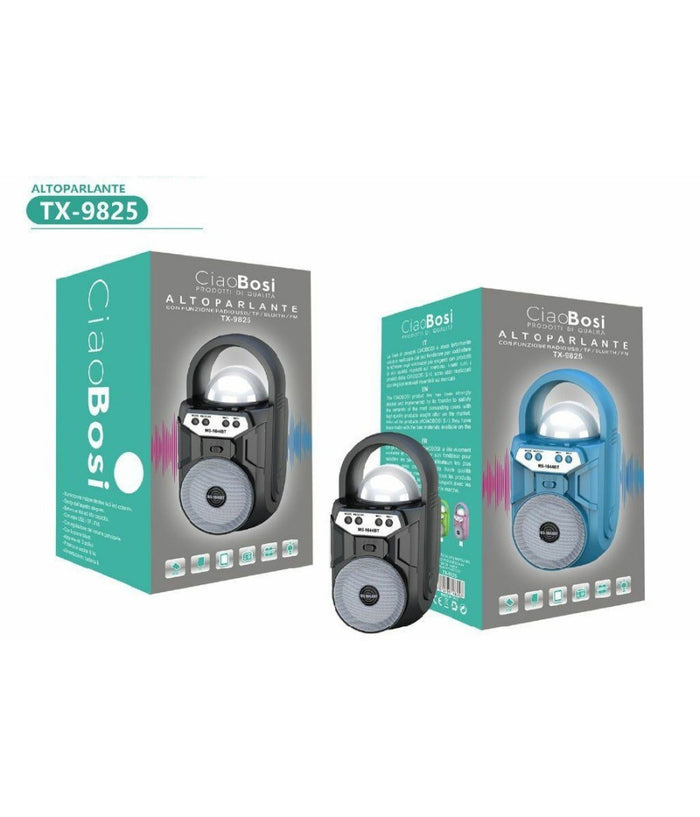 Cassa Speaker Altoparlante Bluetooth Portatile Tx-9825 Fm Tf Usb Aux Ricaricabile         