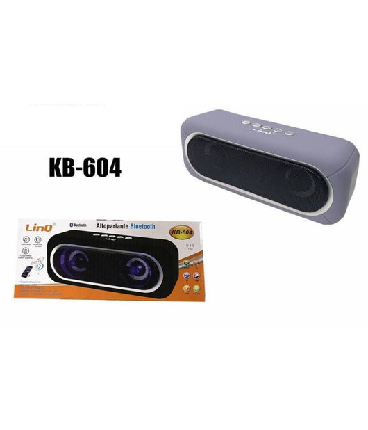 Cassa Speaker Altoparlante Bluetooth Radio Fm Microsd Usb Aux Tf Luce Led Kb-604         