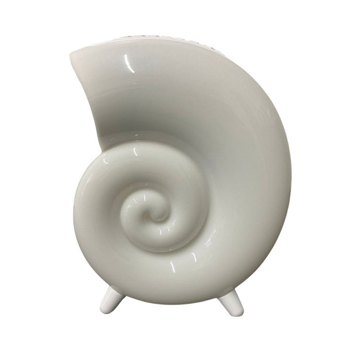 Trade Shop - Cassa Speaker Bluetooth Bt Lampada Led Rgb Conchiglia Con Orologio Display Sveglia -