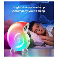 Trade Shop - Cassa Speaker Bluetooth Bt Lampada Led Rgb Conchiglia Con Orologio Display Sveglia -