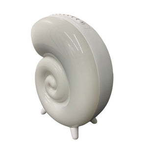 Trade Shop - Cassa Speaker Bluetooth Bt Lampada Led Rgb Conchiglia Con Orologio Display Sveglia -