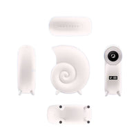 Trade Shop - Cassa Speaker Bluetooth Bt Lampada Led Rgb Conchiglia Con Orologio Display Sveglia -