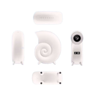 Trade Shop - Cassa Speaker Bluetooth Bt Lampada Led Rgb Conchiglia Con Orologio Display Sveglia -