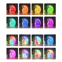 Trade Shop - Cassa Speaker Bluetooth Bt Lampada Led Rgb Conchiglia Con Orologio Display Sveglia -