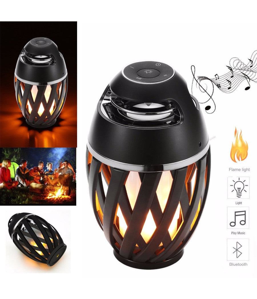 Cassa Speaker Flame Light Led Bluetooth Portatile Senza Fili Tf Mp3 Bt4.2         