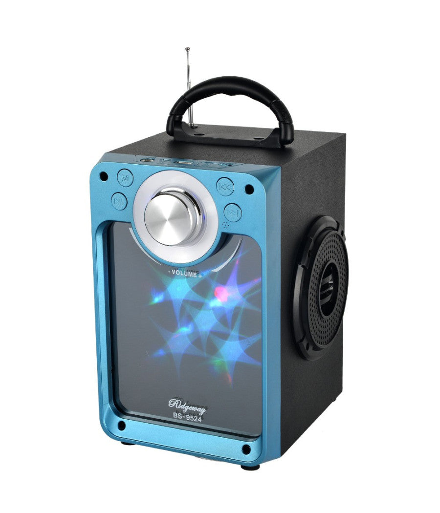 Cassa Speaker Fm Bluetooth Ricaricabile Sd Usb Aux 2 Casse Portatile Bs-9524         