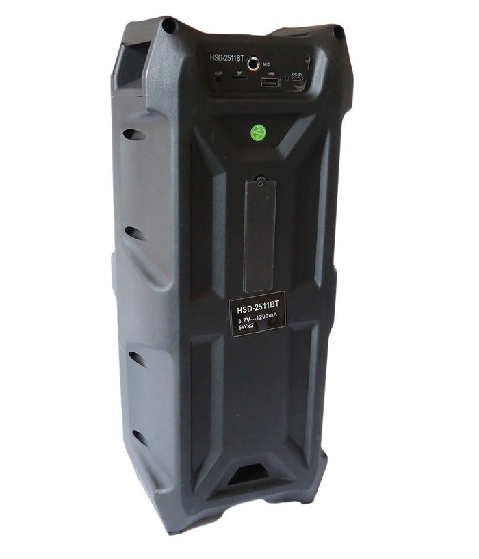 Cassa Speaker Fm Bluetooth Ricaricabile Sd Usb Aux 2 Portatile Microfono 2511bt         