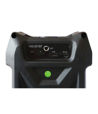 Cassa Speaker Fm Bluetooth Ricaricabile Sd Usb Aux 2 Portatile Microfono 2511bt         