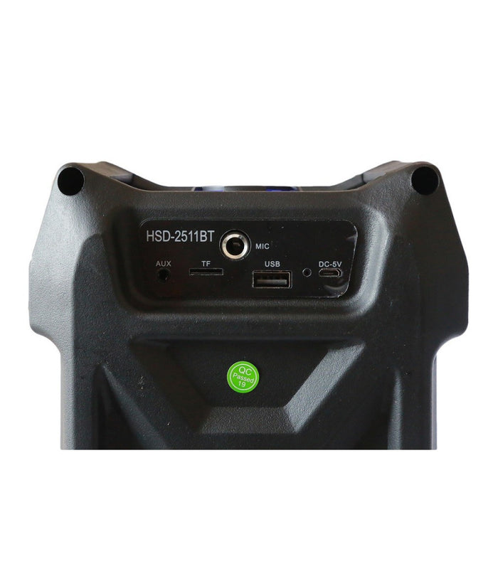 Cassa Speaker Fm Bluetooth Ricaricabile Sd Usb Aux 2 Portatile Microfono 2511bt         