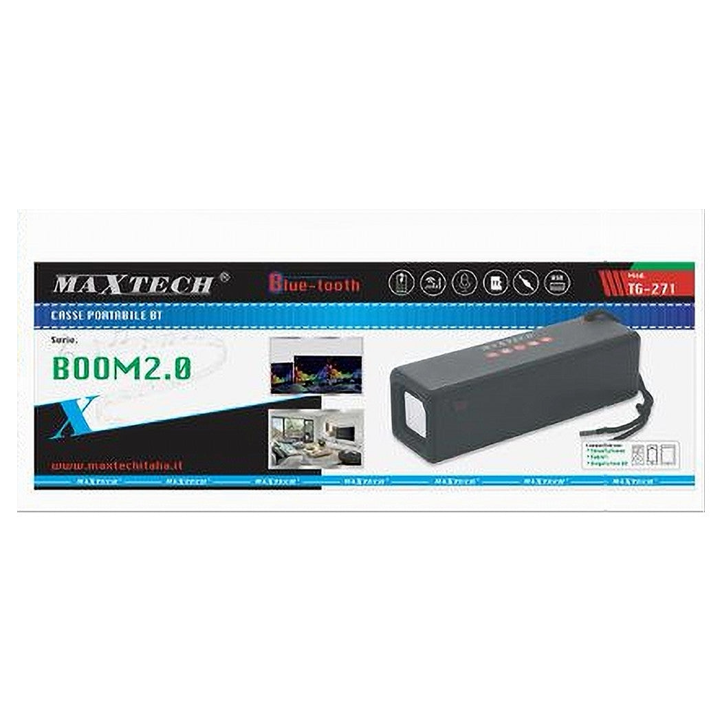 Cassa Speaker Portatile 10 W Altoparlante Audio Bluetooth Batteria Tf Usb Tg-271         