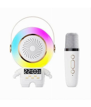 Cassa Speaker Wireless Bluetooth Portatile Con Microfono Karaoke Sveglia Rgb         