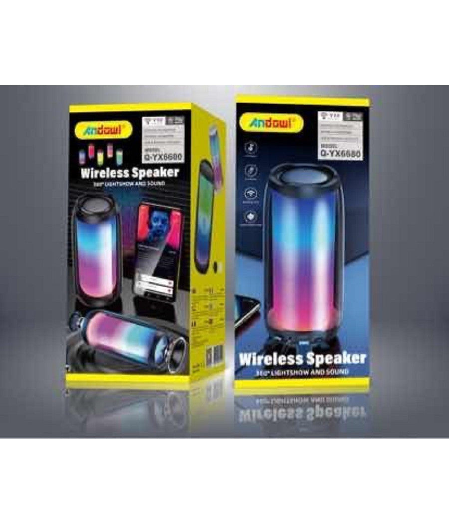 Cassa Speaker Wireless Portatile Altoparlante Bluetooth 5.0 A Colori Q-yx6680         