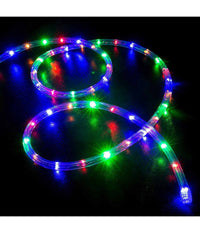Tubo Luminoso Natalizio 10 Metri Multicolor 240 Luci Con Controller 8 Funzioni         