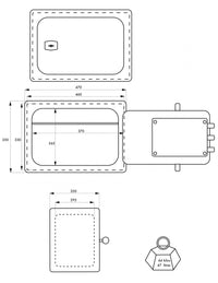 Cassaforte Portavalori libera installazione Bran, 35x47x35cm, 5 catenacci, con chiave - THIRARD