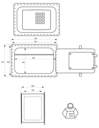 Cassaforte portavalori Windsor, installazione a muro, serratura a combinazione - THIRARD