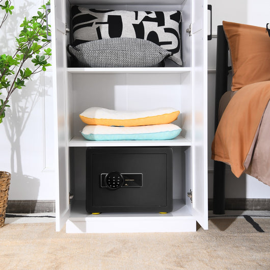 Cassaforte in acciaio 0,033 m3 con tastiera digitali, Cassetta di sicurezza elettronica per casa ufficio azienda-Accessori per ufficio