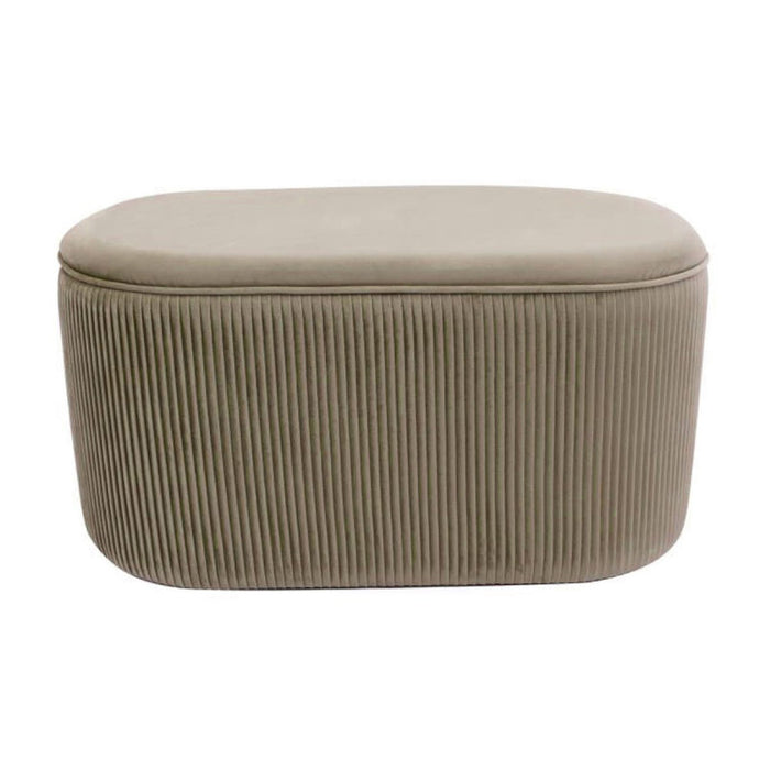 Cassapanca Contenitore Ellittica Arhis 80x40x40 Beige