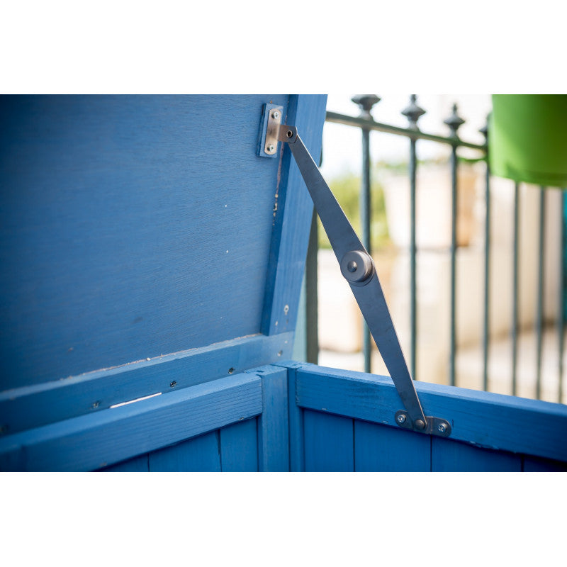 Cassapanca da Giardino in Legno Trattato 127x55x60 Blu