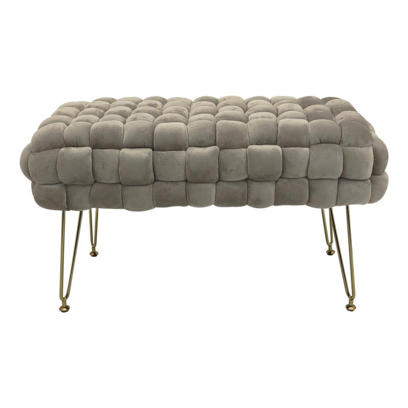 Cassapanca Intrecciata Giselle 76x38x42,5 Cm Beige