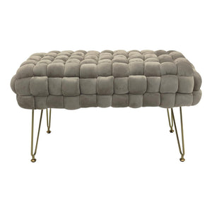 Cassapanca Intrecciata Giselle 76x38x42,5 Cm Beige