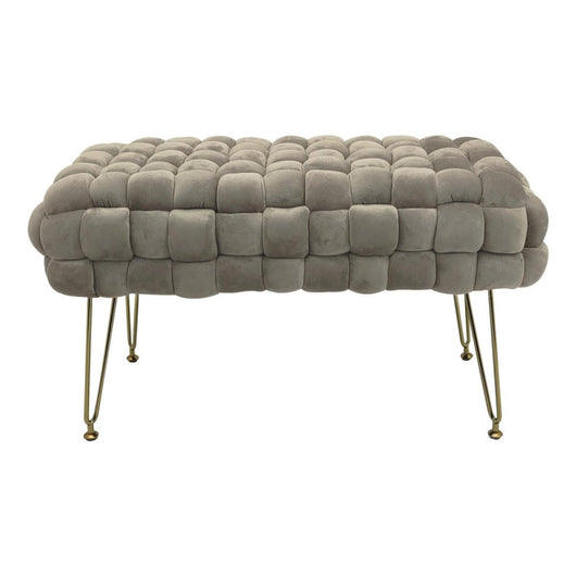 Cassapanca Intrecciata Giselle 76x38x42,5 Cm Beige