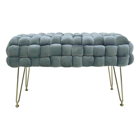 Cassapanca Intrecciata Giselle 76x38x42,5 Cm Grigio