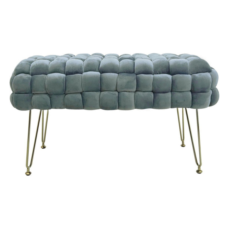 Cassapanca Intrecciata Giselle 76x38x42,5 Cm Grigio