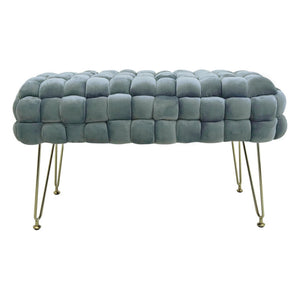 Cassapanca Intrecciata Giselle 76x38x42,5 Cm Grigio