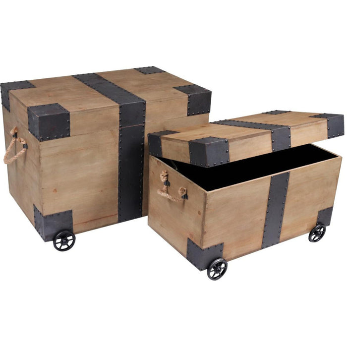 Cassapanca Rustic - Grande - Mdf+ferro - 64x42x50