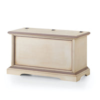 Cassapanca in legno avorio e rosa l.100 x p.43 h.57