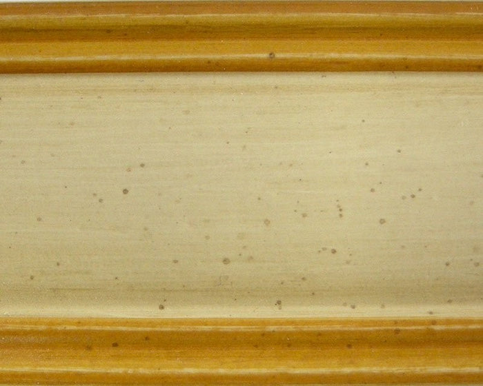 Cassapanca in legno 2 cassetti avorio con profilo ocra l.120 x p.46 h.51 (1347) - Mobili 2G